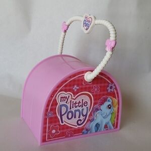 My Little Pony Hard Case Toy Carrier With  Horse Plastic 2004 Hasbro Decc Pac